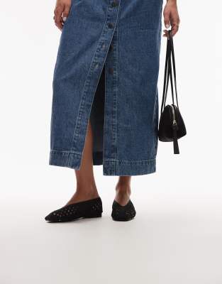 Topshop Beatti Woven Flat Shoes