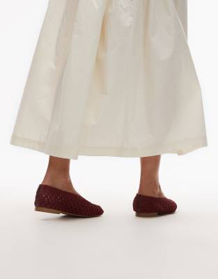 Topshop Beatti Woven Flat Shoes