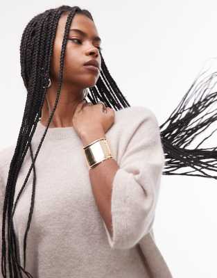 Topshop - Beck - Bracelet jonc chunky - Doré