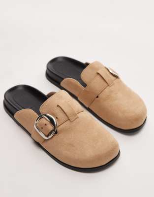 Topshop Beck Clog In Brown