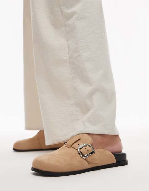 Topshop – Beck – Ljusbruna toffloe i mocka - view 1