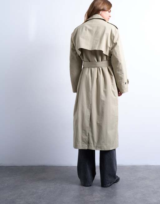Topshop - Beige 2 i 1 trenchcoat med aftageligt for, 4 af 4