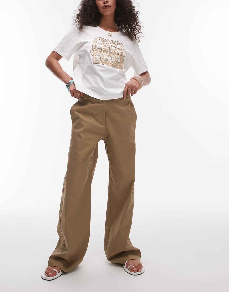 Beige Tailored Trousers