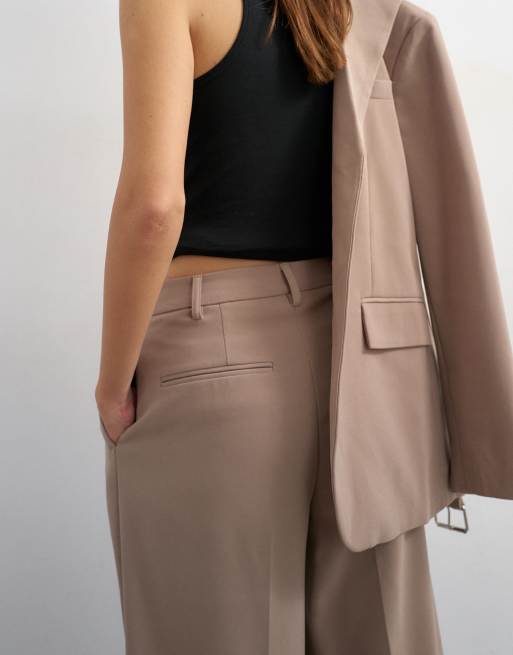 Topshop – Beige, figursydda byxor, del av set , 4 av 5