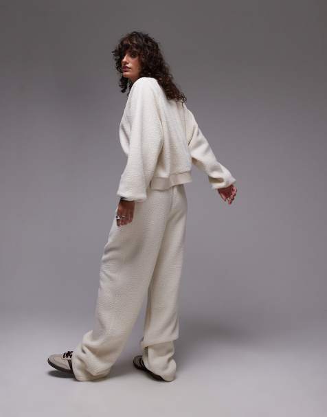 Topshop - Beige sæt i imiteret lammeskind - view 1