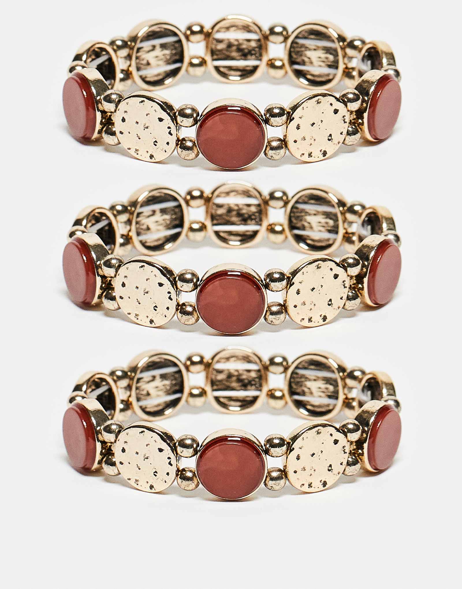Topshop Bella - 3 упаковки браслетов бордового цвета