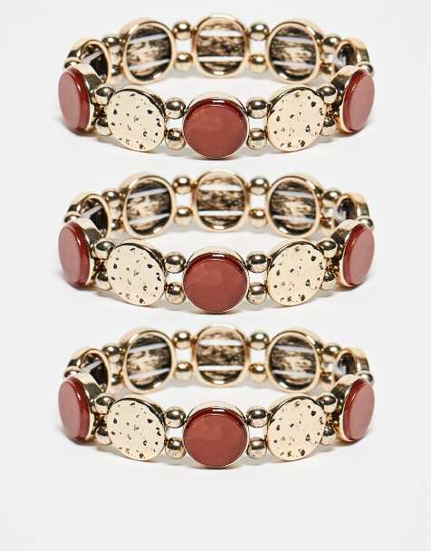 Topshop - Bella - Lot de 3 bracelets - Bordeaux - view 1