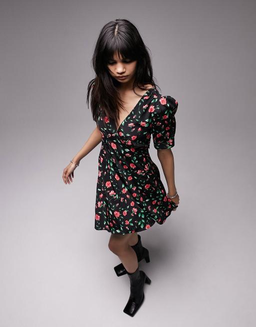 Topshop rose 2025 print dress