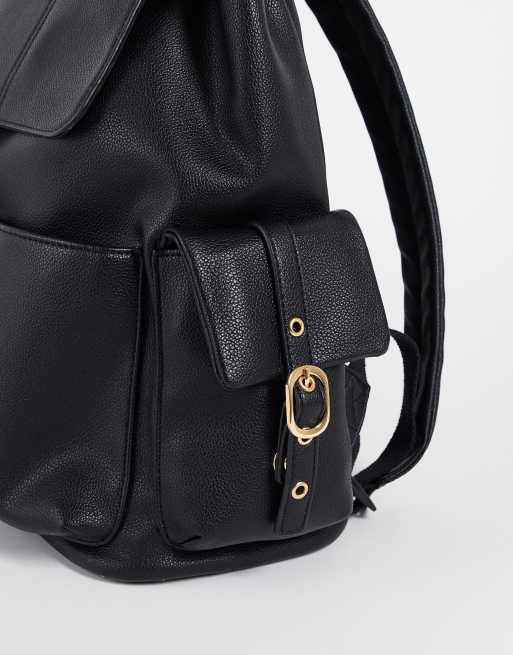 Topshop bella pu backpack in black