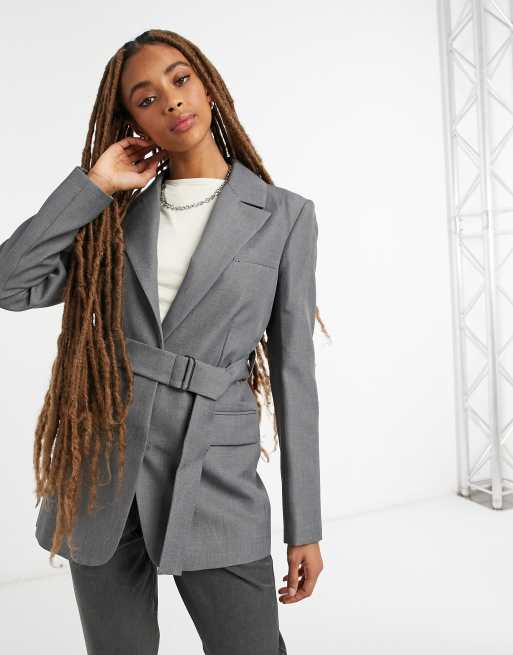 Belted hotsell womens blazer