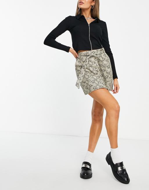 Topshop snake print on sale skirt