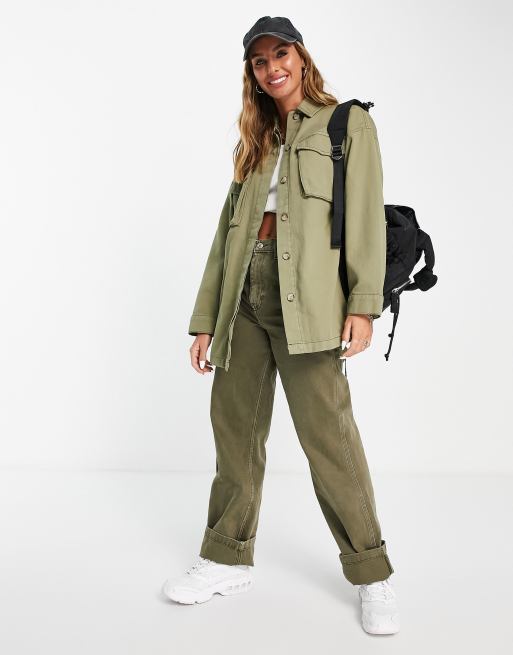 Utility khaki jacket sale