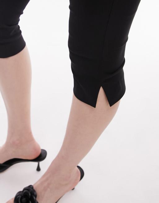 Topshop bengaline capri pant in black, 2 of 5
