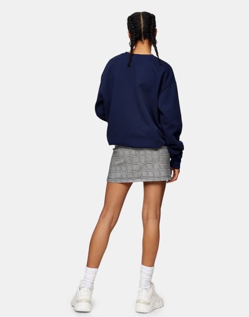 Topshop bengaline mini skirt in mono, 2 of 4