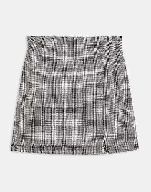 Topshop bengaline mini skirt in mono, 4 of 4