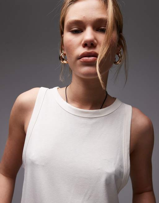 Topshop – Benvitt, mjukt linne med ledig passform, 4 av 4