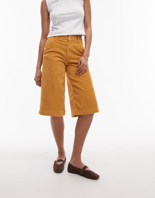 Topshop - Bermuda ample en sergé de coton - Camel