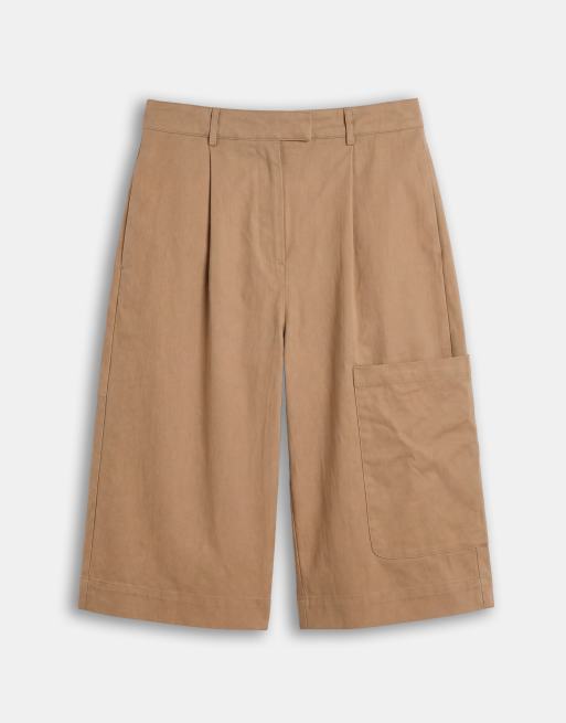 Topshop - Bermuda cargo taglio lungo écru, 6 di 9