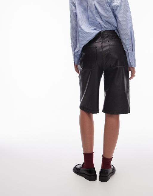 Bermuda simili cuir hotsell