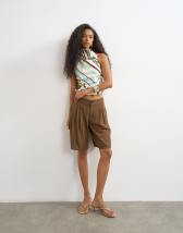 Topshop bermuda short in chocolate