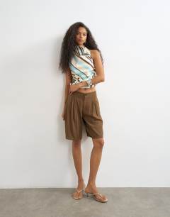 Bermuda short in chocolate