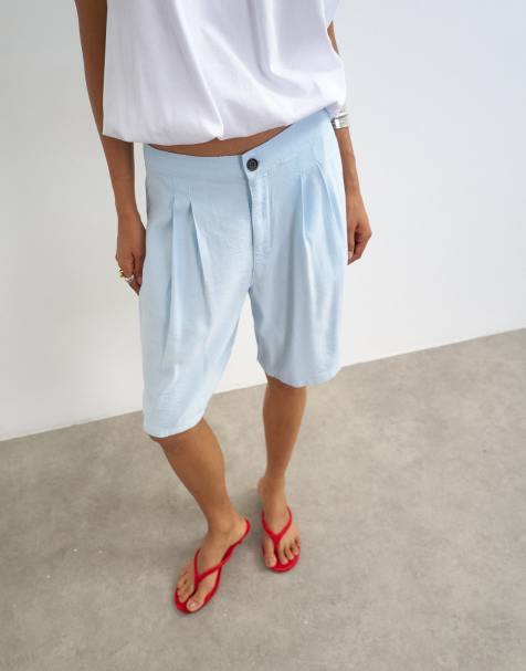 Topshop bermuda shorts in sky blue - view 1