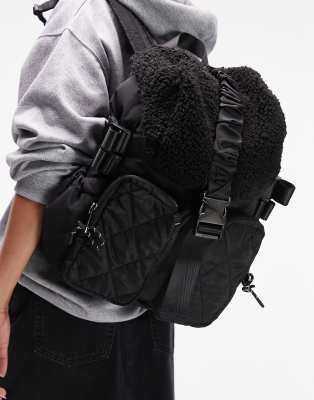 Beth Quilted Backpack In Black ModeSens