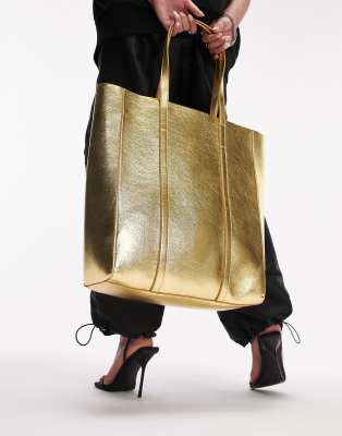 Gold store slouch bag