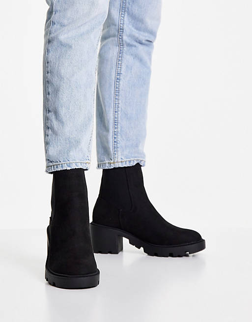 Shoes Boots/Topshop Betsy unit boot in black 