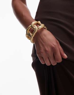Topshop - Betty - Bracelet chaîne à maillons chunky - Doré - view 1