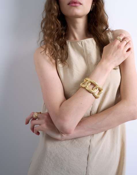Topshop – Betty – Guldfärgat, grovt kedjearmband - view 1