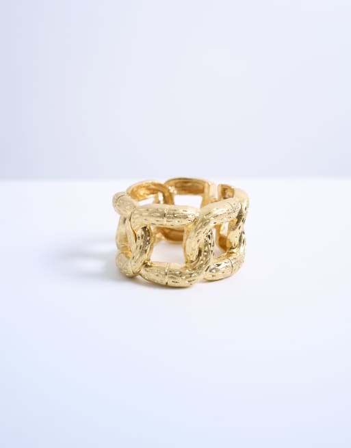 Topshop - Betty - Super grove schakelarmband in goud , 2 van 3