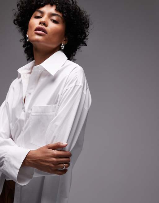Topshop – Biała koszula oversize, 3 z 4