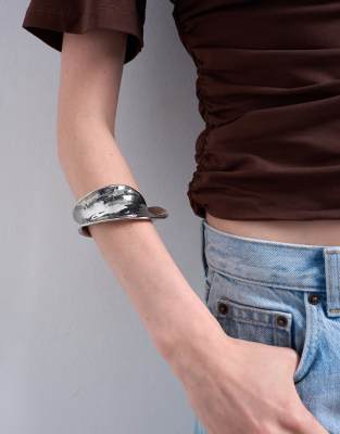 Topshop - Bianca- Bracelet torsadé chunky - Argenté