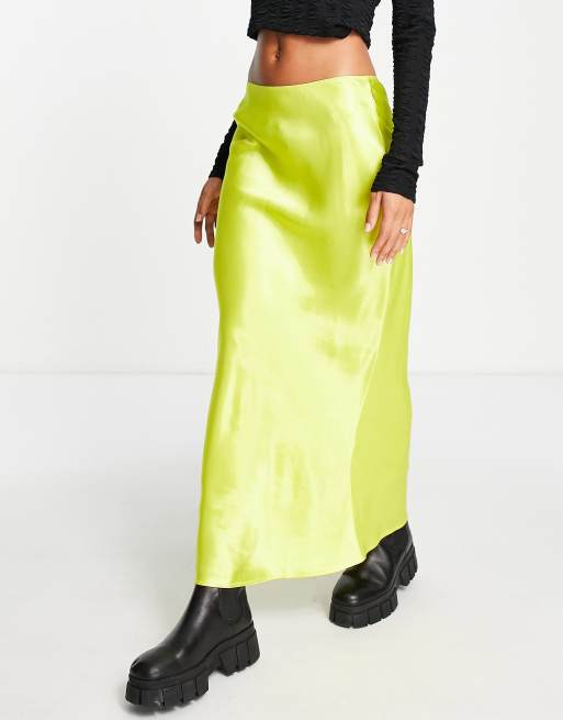 Zara satin skirt outlet yellow