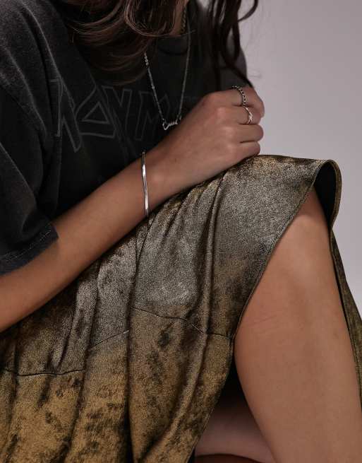 Gold 2024 skirt topshop