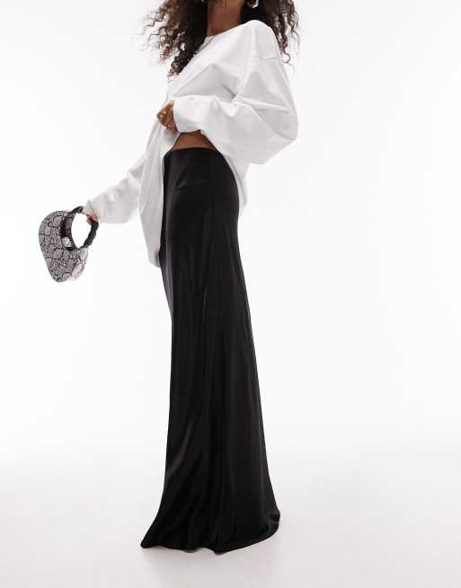 Satin maxi skirt clearance topshop