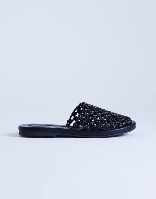 Topshop – Bibi – Svarta, vävda mules, 2 av 4