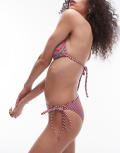 [Topshop] Topshop bikini bottoms with ties in red stripe 4 RED