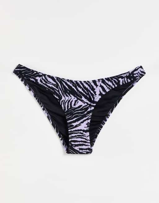 Topshop – Bügel-Bikini in Flieder mit Tigerfellmuster, 2 von 2