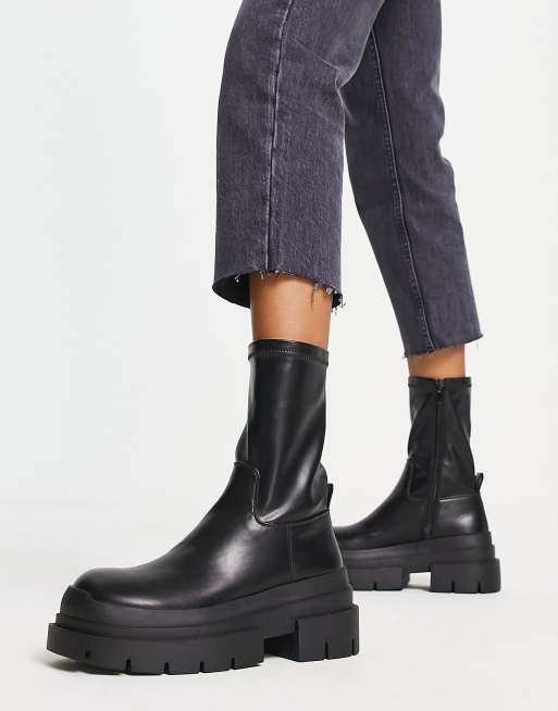 Topshop Billie chunky chelsea boot in ASOS