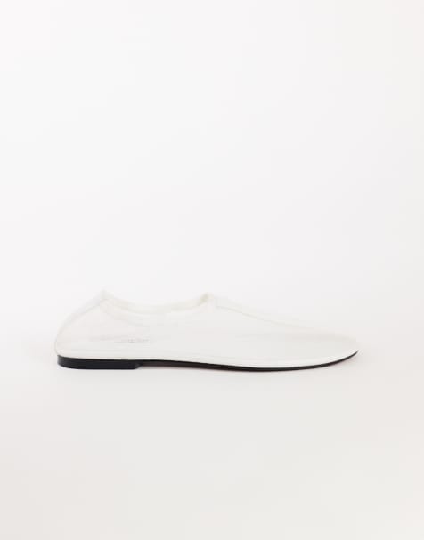 Topshop Blake ballerine in rete bianco sporco - view 1