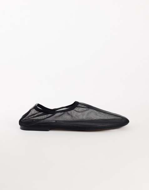 Topshop Blake ballerine in rete nere - view 1