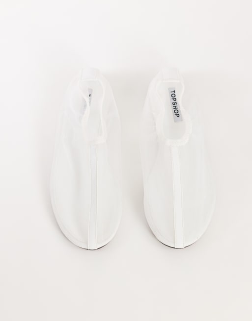 Topshop Blake ballerines en mesh blanc cassé, 4 de 4