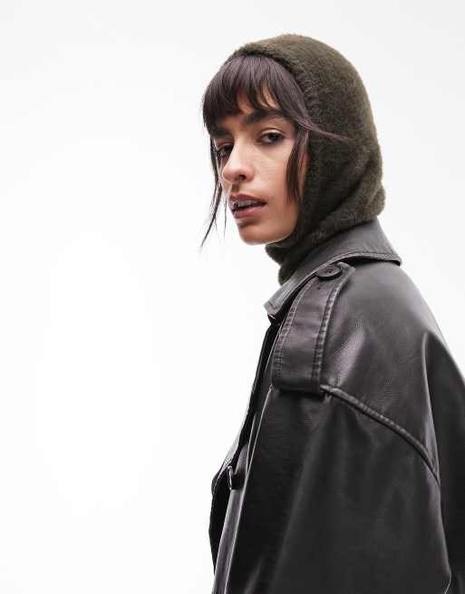 Topshop - Blake - Cagoule douce au toucher - Anthracite