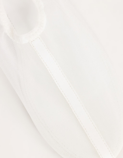 Topshop Blake mesh ballerina in gebroken wit, 2 van 4