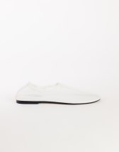 Topshop Blake mesh ballet flat shoe in off white
