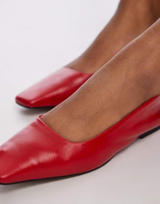Ballerine rosse a punta clearance