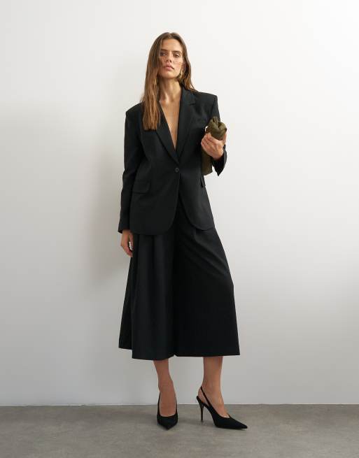 Topshop blazer boyfriend à simple boutonnage noir, 3 de 4