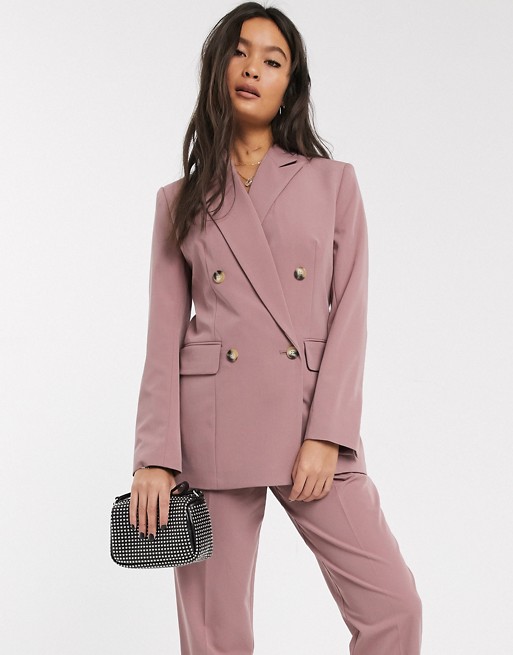 Topshop blazer co-ord in dusty pink